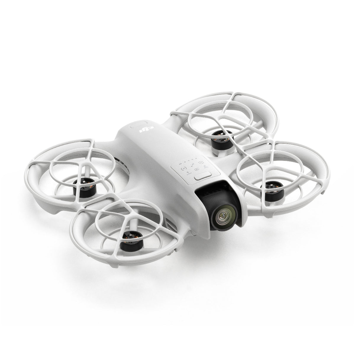 A side view of the DJI Neo without its propellers installed.